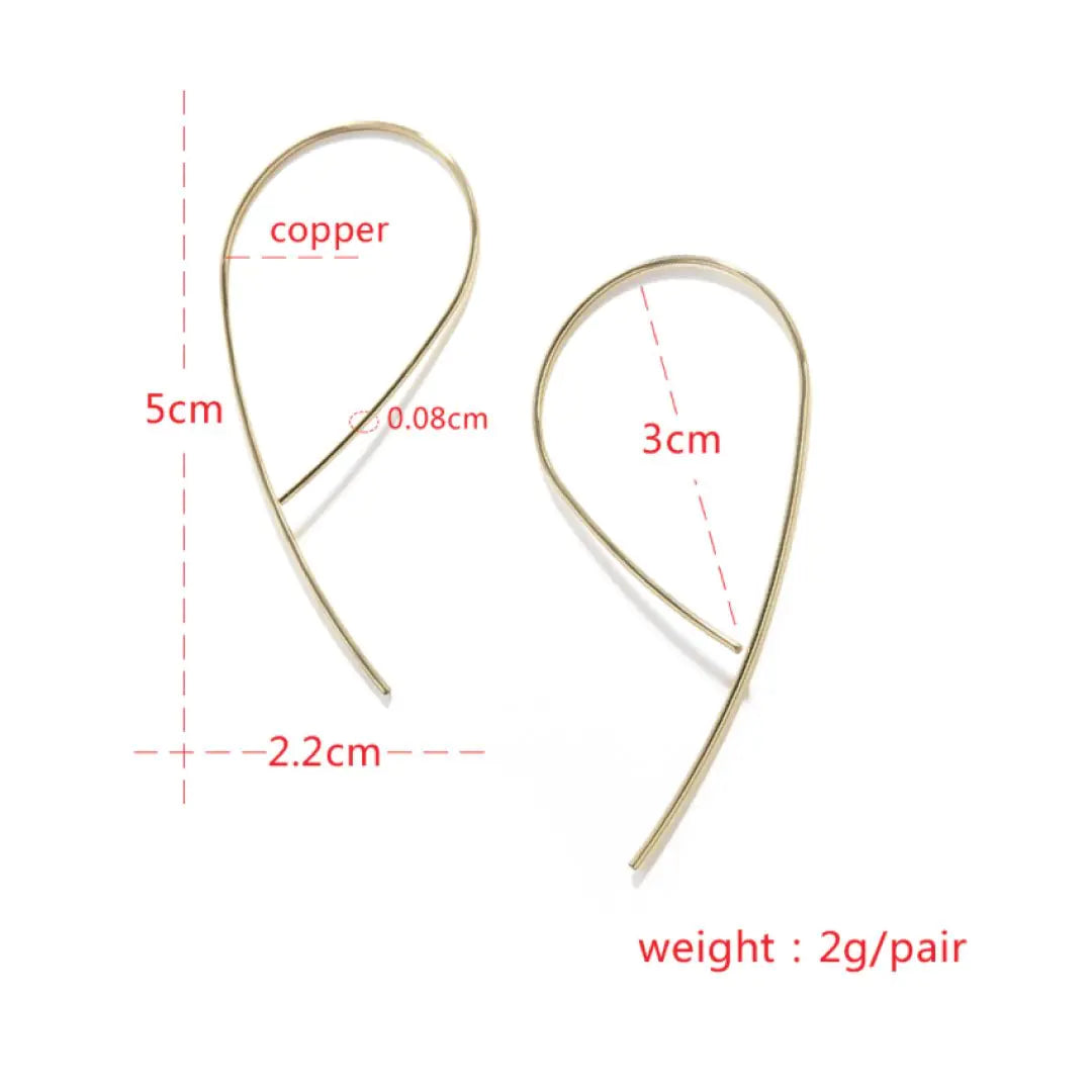 FeatherLite Gold Arc Earrings