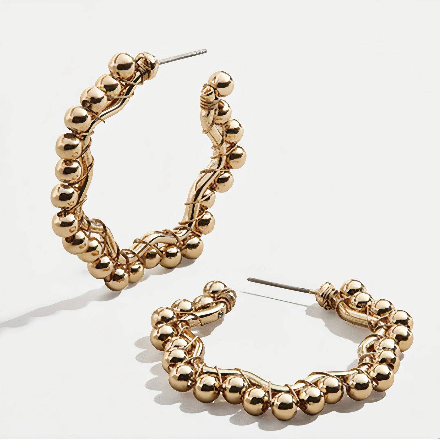 Golden Bubble Hoops