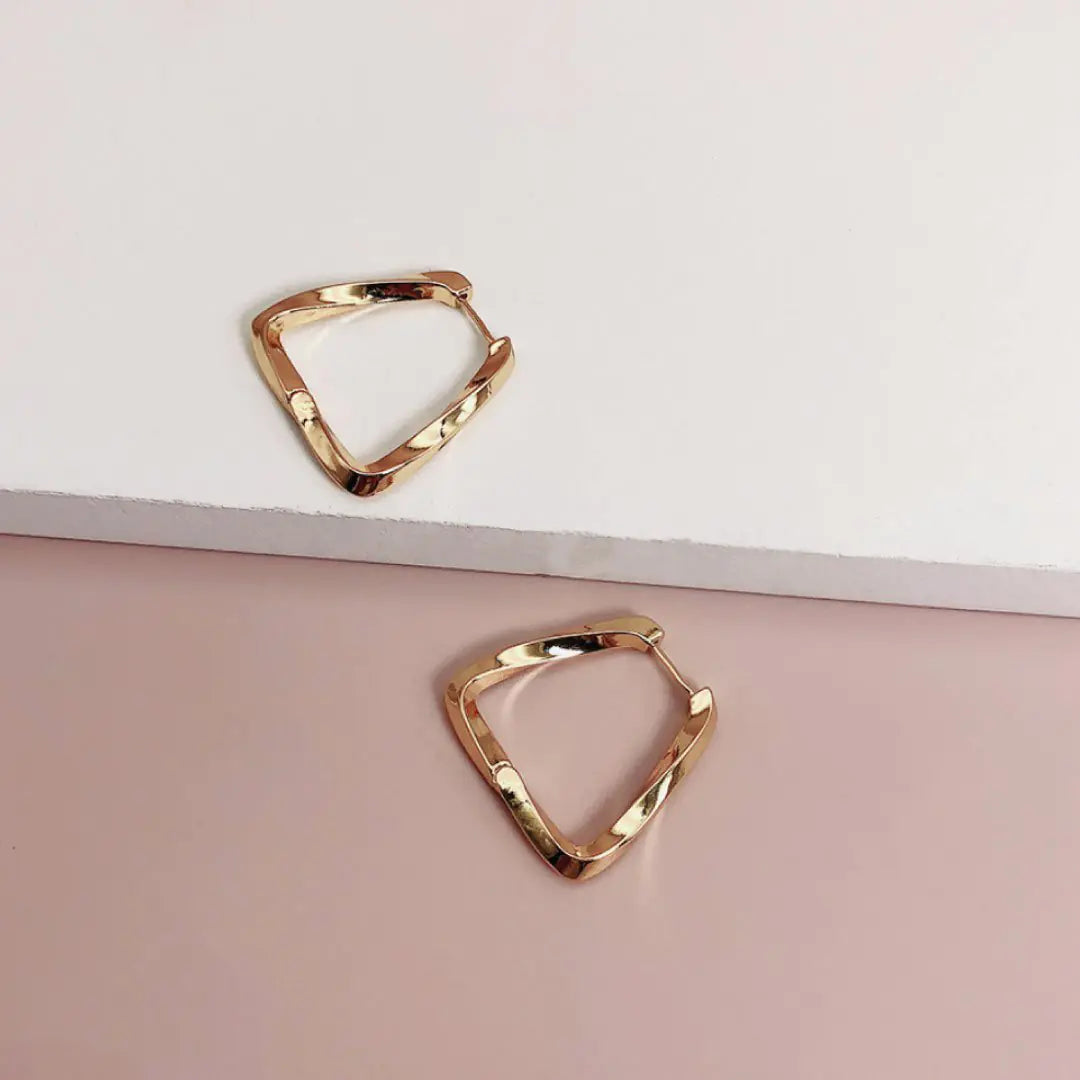 Twist Gold Hoop Earrings