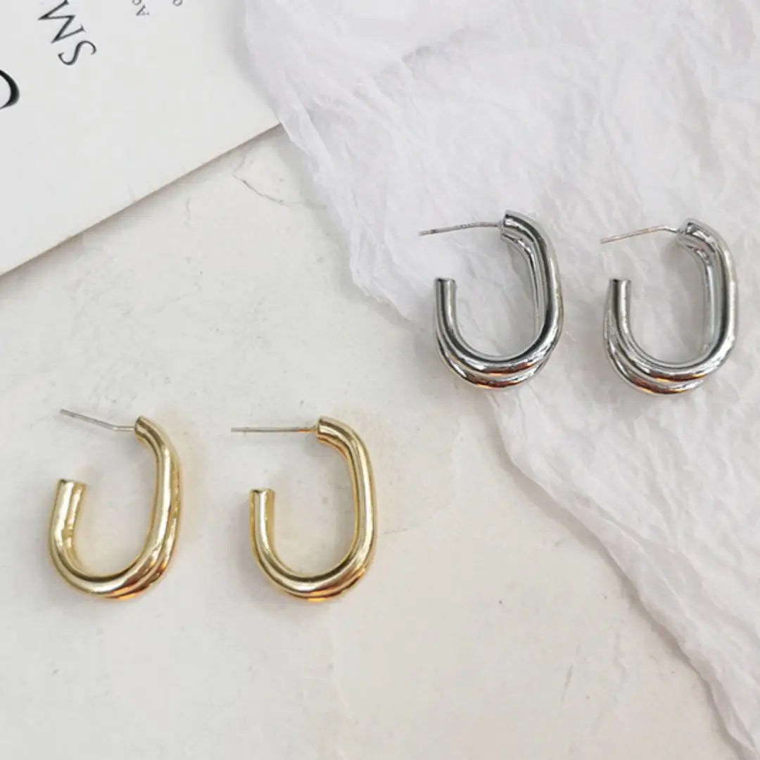 Hazel Double Hoops