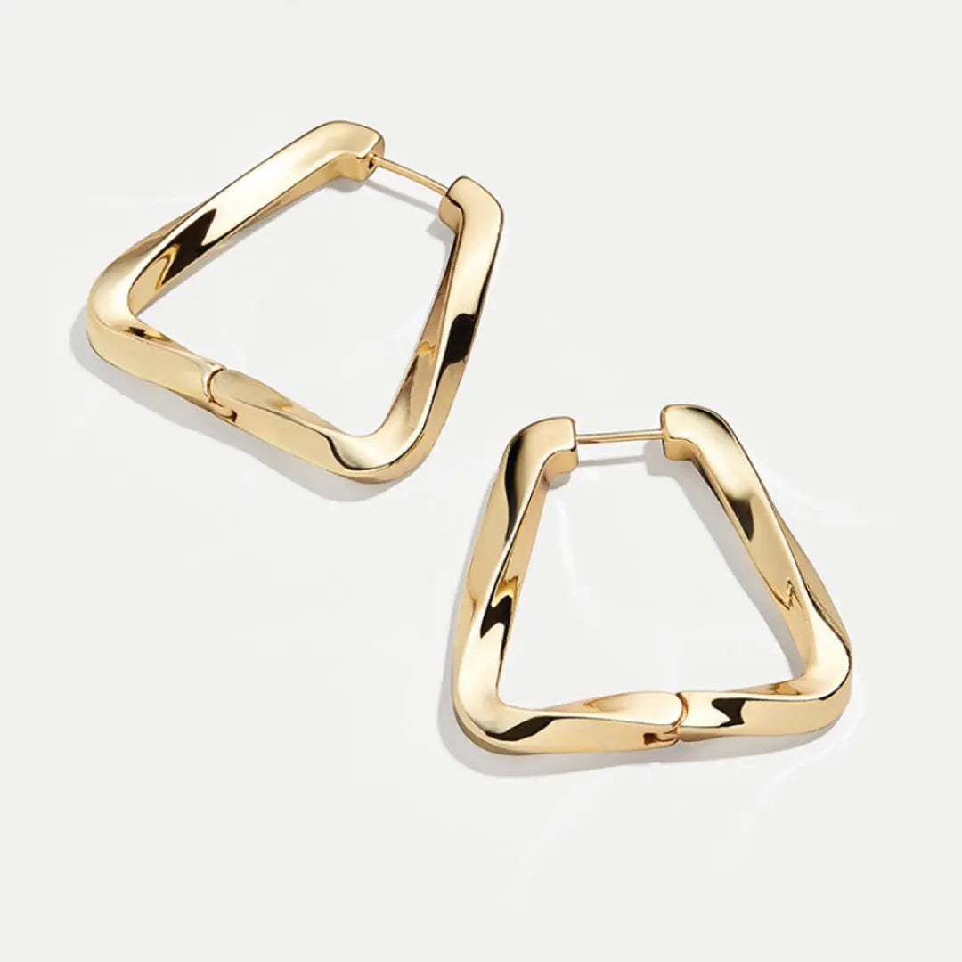 Twist Gold Hoop Earrings